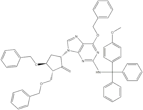 6-(Benzyloxy)-9-((1S,3R,3S)-4-(benzyloxy)-3-(benzyloxymethyl)-2-methylenecyclopentyl)-N-((4-methoxyphenyl)diphenylmethyl)-9H-purin-2-amine/ LIDE PHARMA- Factory supply / Best price