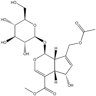 (1S)-1α-(β-D-Glucopyranosyloxy)-5β-hydroxy-7-(acetoxymethyl)-1,4aα,5,7aα-tetrahydrocyclopenta[c]pyran-4-carboxylic acid methyl esterCAS NO.: 14260-99-2