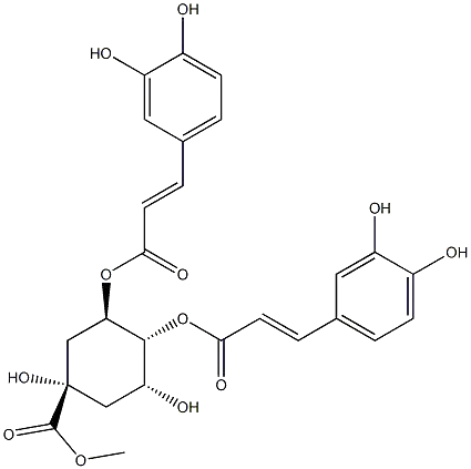 Cyclohexanecarboxylicacid,3,4-bis[[(2E)-3-(3,4-dihydroxyphenyl)-1-oxo-2-propen-1-yl]oxy]-1,5-dihydroxy-,methyl ester, (1S,3R,4R,5R)-CAS NO.: 114637-83-1