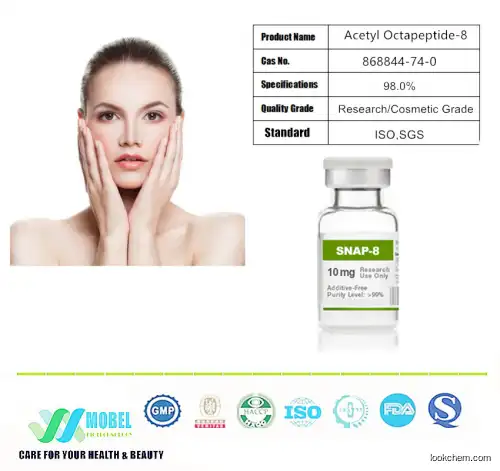 Cosmetic peptide Snap-8 / Acetyl Octapeptide-3 CAS 868844-74-0 for anti-wrinkle