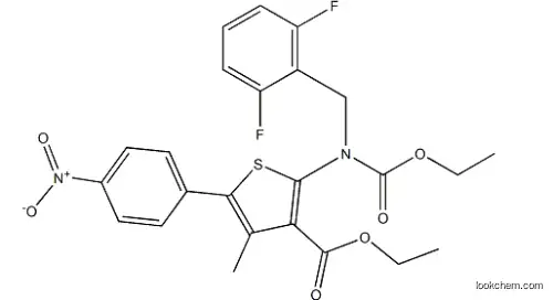ethyl 2-((2,6-difluorobenzyl)(e thoxycarbonyl)amino)-4- methyl-5-(4-nitrophenyl) thiophene-3-carboxylate