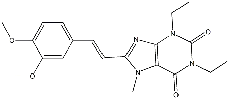 8-[(E)-2-(3,4-dimethoxyphenyl)ethenyl]-1,3-diethyl-7-methyl-purine-2,6 -dioneCAS NO.: 155270-99-8