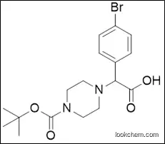 2-(4-bromophenyl)-2-(4-(tert-butoxycarbonyl)piperazin-1-yl)acetic acid
