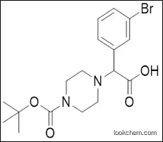 2-(3-bromophenyl)-2-(4-(tert-butoxycarbonyl)piperazin-1-yl)acetic acid