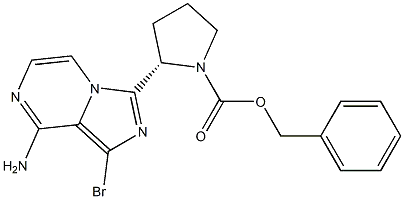 (2S)-2-(8-amino-1-bromoimidazo[1,5-a]pyrazin-3-yl)-1-Pyrrolidinecarboxylic acid phenylmethyl ester