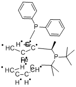 (R )-(-)-[(S)-2-(Diphenylphosphino(ferrocenyl]ethyldi-t-butylphosphine