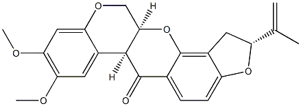 [1] Benzopyrano[3,4-b]furo[2,3-h][1]benzopyran-6(6aH)-one,1,2,12,12a-tetrahydro-8,9-dimethoxy-2-(1-methylethenyl)-, (2R,6aS,12aS)-