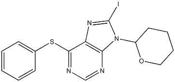 8-iodo-6-(phenylthio)-9-(tetrahydro-2H-pyran-2-yl)-9H-purine