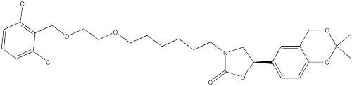 2-Oxazolidinone,3-[6-[2-[(2,6-dichlorophenyl)Methoxy]ethoxy]hexyl]-5-(2,2-diMethyl-4H-1, 3-benzodioxin-6-yl)-, (5R)-