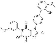 6-chloro-5-(2'-hydroxy-3'-methoxy-[1,1'-biphenyl]-4-yl)-3-(3-methoxyphenyl)-1,5-dihydro-2H-pyrrolo[3,2-d]pyrimidine-2,4(3H)-dione