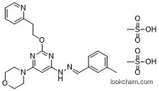 (E)-4-(6-(2-(3-methylbenzylidene)hydrazinyl)-2-(2-(pyridin-2-yl)ethoxy)pyrimidin-4-yl)morpholine dimethanesulfonate