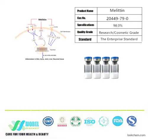 Anti wrinkl skincare peptide melittin  powder 98.0%  melittin