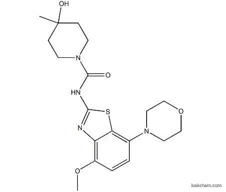 4-Hydroxy-N-[4-methoxy-7-(4-morpholinyl)-2-benzothiazolyl]-4-methyl-1-piperidinecarboxamide