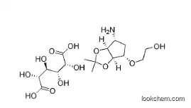 2-((3aR,4S,6R,6aS)-6-amino-2,2-dimethyltetrahydro-3aH-cyclopenta[d][1,3]dioxol-4-yloxy)ethanol L-tataric acid