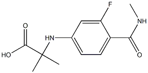 N-[3-Fluoro-4-[(methylamino)carbonyl]phenyl]-2-methylalanineCAS NO.: 1289942-66-0