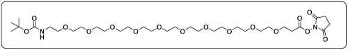 t-Boc-N-amido-PEG10-NHS ester