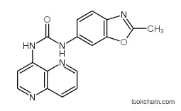 Urea,N-(2-methyl-6-benzoxazolyl)-N'-1,5-naphthyridin-4-yl-, hydrochloride (1:1)