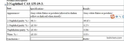 Beta Naphthol/135-19-3/ 2-naphthol  Supply high quality dyestuff intermediate cas 135-19-3