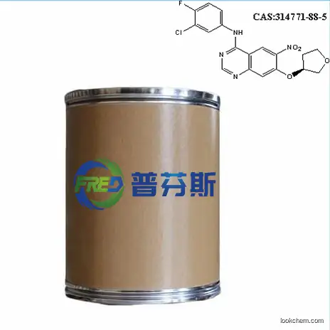 Factory Supply High Quality 4-QuinazolinaMine, N-(3-chloro-4-fluorophenyl)-6-nitro-7-[[(3S)-tetrahydro-3-furanyl]oxy]- CAS NO.314771-88-5