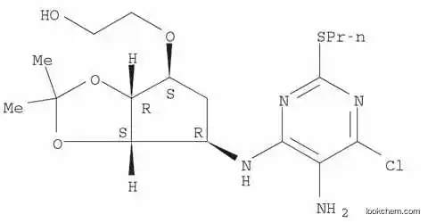 Ethanol, 2-[[(3aR,4S,6R,6aS)-6-[[5-aMino-6-chloro-2-(propylthio)-4-pyriMidinyl]aMino]tetrahydro-2,2-diMethyl-4H-cyclopenta-1,3-dioxol-4-yl]oxy]