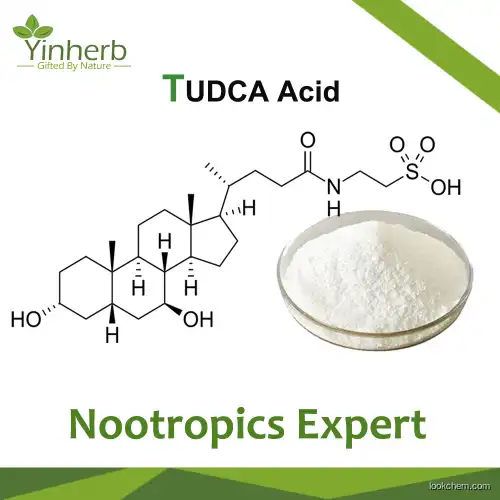Yinherb Lab Supply Tudca Tauroursodeoxycholic Acid 99% Purity Raw Powder in Stock