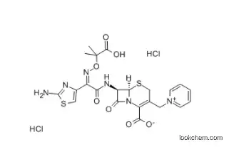 1-[[(6R,7R)-7-[[(2Z)-(2-Amino-4-thiazolyl)[(1-carboxy-1-methylethoxy)imino]acetyl]amino]-2-carboxy-8-oxo-5-thia-1-azabicyclo[4.2.0]oct-2-en-3-yl]methyl]pyridinium chloride monohydrochloride