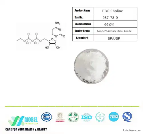 Nootropic Powder 99% Citicoline, CDP choline/CAS:987-78-0 CDP-choline