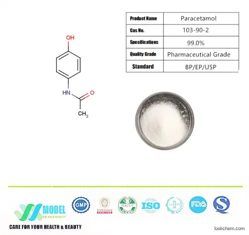 GMP Factory supply API 4-Acetamidophenol Paracetamol Powder Cas 103-90-2  USP/EP standard