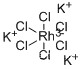 Potassium hexachlororhodate(III)/Cas No.:13845-07-3