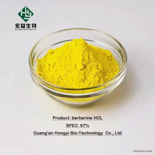 Real factory supply Berberine HCL purity 98% CAS 633-65-8