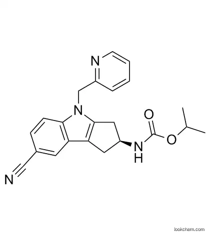 propan-2-yl N-[(2S)-7-cyano-4-(pyridin-2-ylmethyl)-2,3-dihydro-1H-cyclopenta[b]indol-2-yl]carbamate