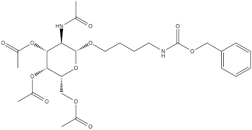 2-Acetylamino-3,4,6-tri-O-acetyl-1-O-(N-Cbz-6-aminobutyl)-2-deoxy-β-D-galactopyranose