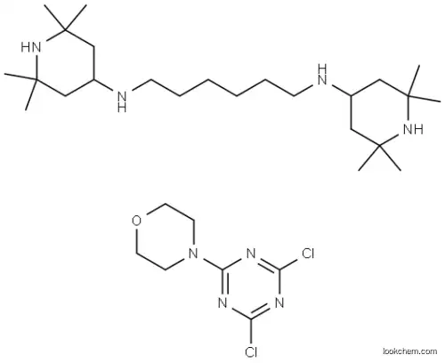 Poly[N,N'-bis(2,2,6,6-tetramethyl-4-piperidinyl)-1,6-hexanediamine-co-2,4-dichloro-6-morpholino-1,3,5-triazine]