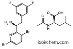 (S)-1-(3,6-Dibromopyridin-2-yl)-2-(3,5-difluorophenyl)ethan-1-amine acety D-leucine