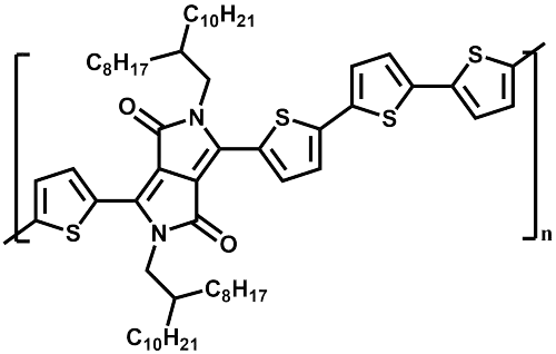 Poly[2,5-bis(2-octyldodecyl)pyrrolo[3,4-c]pyrrole-1,4(2H,5H)-dione -3,6-diyl)-alt-(2,2’;5’,2’’;5’’,2’’’-quaterthiophen-5,5’’’-diyl)](1267540-03-3)