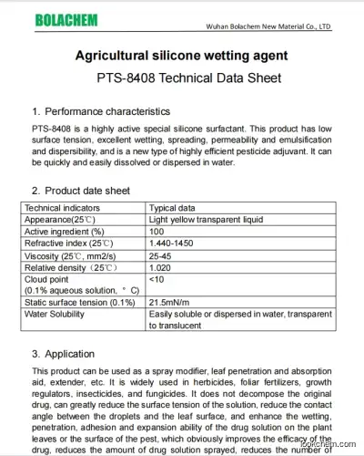 Agricultural silicone wetting agent