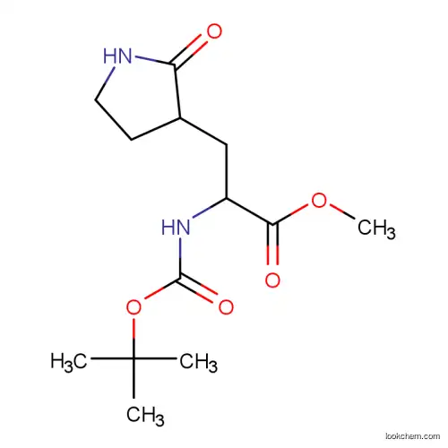 Methyl (S)-2-(Boc-amino)-3-[(S)-2-oxo-3-pyrrolidinyl]propanoate(328086-60-8)