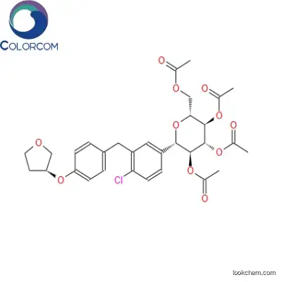 (1S)-1,5-anhydro-2,3,4,6-tetra-O-acteyl-1-C-[4-chloro-3-[[4-[[(3S)-tetrahydrofu-ran-3-yl]oxy]phenyl] methyl]phenyl]-D-Glucitol