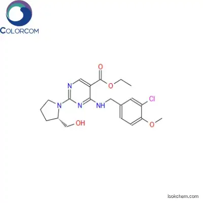 5-PyriMidinecarboxylic acid,4-[[(3-chloro-4-Methoxyphenyl)Methyl]aMino]-2-[(2S)-2-(hydroxyMethyl)-1-pyrrolidinyl]-, ethyl ester