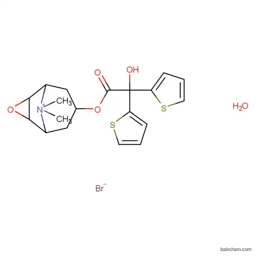 (1R,5S)-7-{[hydroxy(dithiophen-2-yl)acetyl]oxy}-9,9-dimethyl-3-oxa-9-azoniatricyclo[3.3.1.0~2,4~]nonane bromide hydrate (1:1:1)