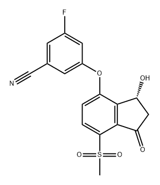 Benzonitrile, 3-[[(3R)-2,3-dihydro-3-hydroxy-7-(methylsulfonyl)-1-oxo-1H-inden-4-yl]oxy]-5-fluoro-