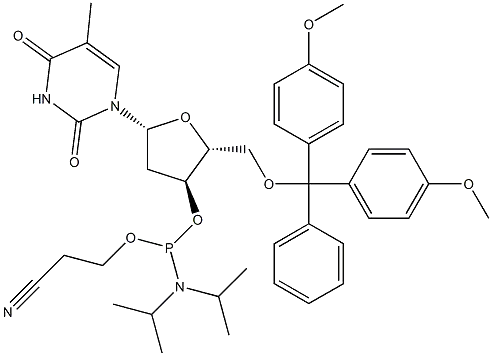 5'-Dimethoxytrityl-3'-deoxythymidine 2'-[(2-cyanoethyl)-(N,N-diisopropyl)]-phosphoramidite