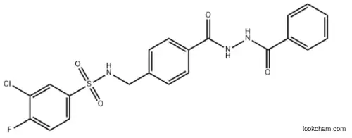 3-Chloro-4-fluoro-N-[4-[[2-(phenylcarbonyl)hydrazino]carbonyl]benzyl]benzenesulfonamide