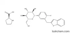 L-Proline compd. with (1S)-1,5-anhydro-1-C-[3-(benzo[b]thien-2-ylmethyl)-4-fluorophenyl]-D-glucitol (1:1)