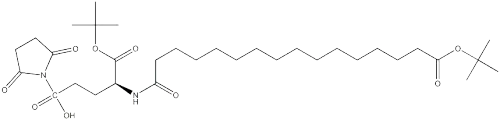 14,30-di-tert-butyl 5-(2,5-dioxocyclopentyl) (5S)-1-(9H-fluoren-9-yl)-3,11,16-trioxo-2-oxa-4,10,15-triazatriacontane-5,14,30-tricarboxylate