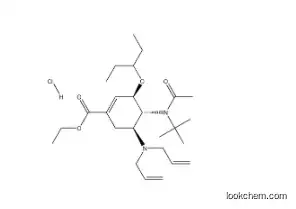 (3R,4R,5S)-4-N-Acetyl(1,1-dimethylethyl)amino-5-N,N-diallylamino-3-(1-ethylpropoxy)-1-cyclohexene-1-carboxylic acid ethyl ester monohydrochloride
