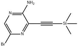 5-bromo-3-((trimethylsilyl)ethynyl)pyrazin-2-amine