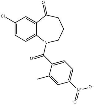 7-Chloro-1,2,3,4-tetrahydro-1-(2-methyl-4-nitrobenzoyl)-5H-1-benzazepin-5-one