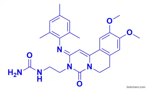 N-(2-{(2E)-9,10-dimethoxy-4-oxo-2-[(2,4,6- trimethylphenyl)imino]-6,7-dihydro-2H-pyrimido[6,1- a]isoquinolin-3(4H)-yl}ethyl)urea
