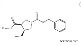 (3R,4S)-3-(2-Bromoacetyl)-4-ethyl-1-pyrrolidinecarboxylic acid phenylmethyl ester